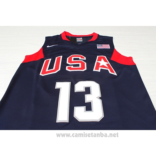Camiseta USA 2008 Paul #13 Azul